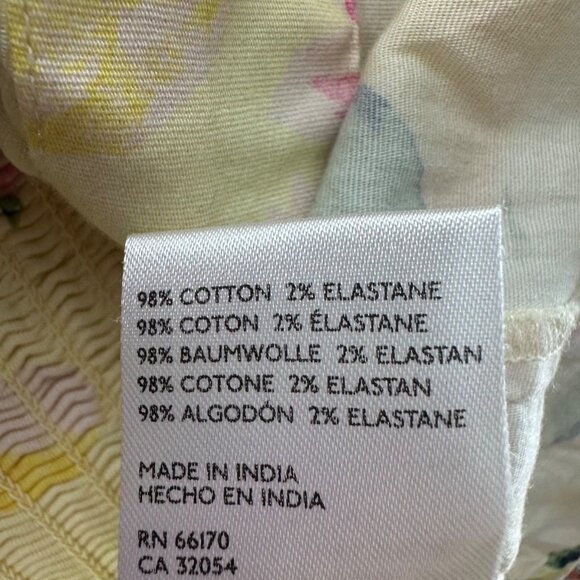 Free People Womens LG Kayla Pintuck Lemon Floral Top Milkmaid Croquette - Picture 3 of 10